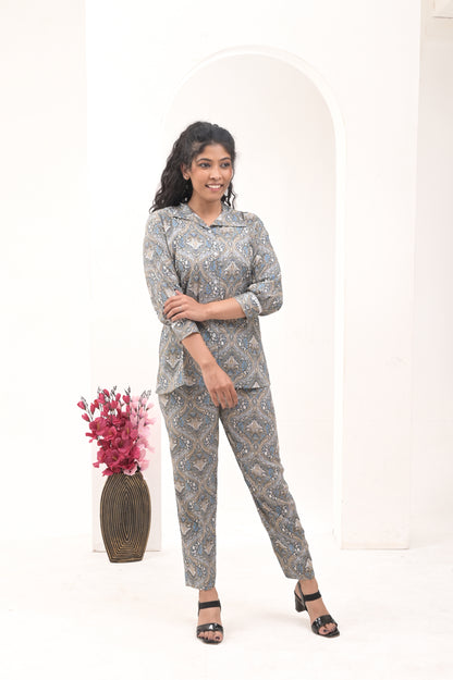 Women’s Printed Rayon Co-ord Set – Comfortable and Stylish