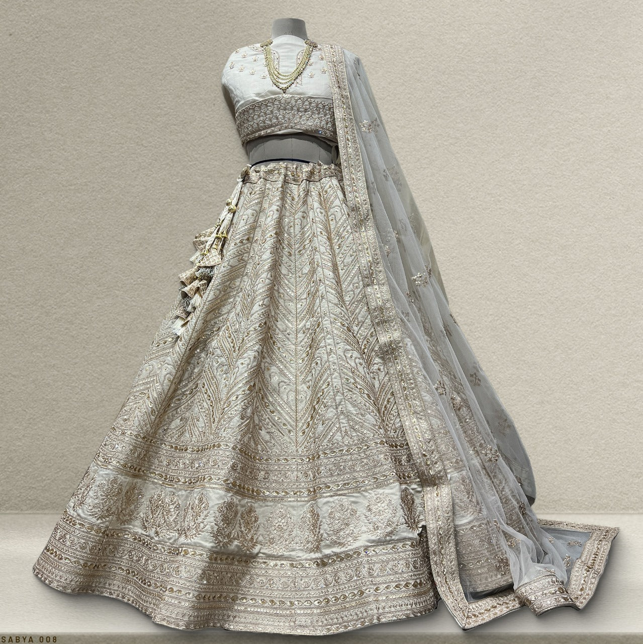 Ivory Colored Designer-Inspired Bridal Lehenga – Where Dreams Meet Elegance