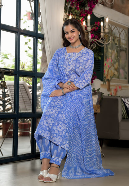 Blue Women's Kurta Set - Classic & Contemporary Styles | Divrano