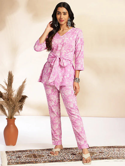 Lavender Co ord Set For Women By Divrano