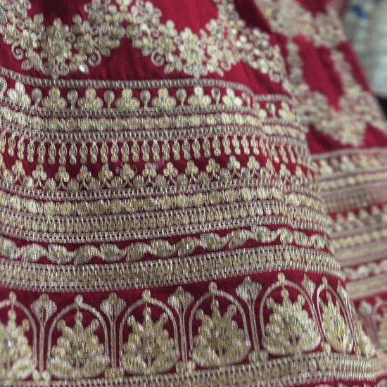 Maroon Colored Designer-Inspired Bridal Lehenga – Where Dreams Meet Elegance